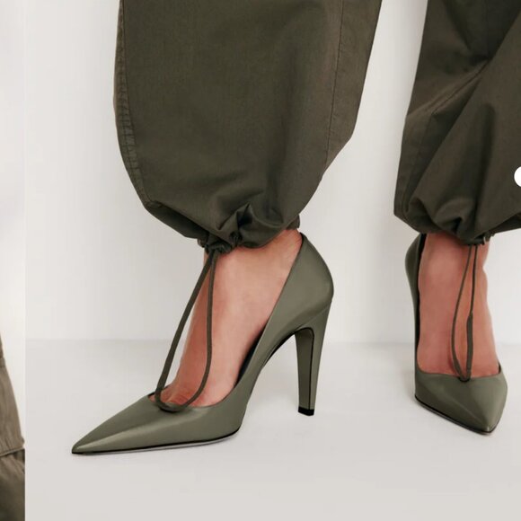 Good American Fatigue Green 100% Cotton Cargo Parachute Pants Sz 3 L NWT - Picture 16 of 16